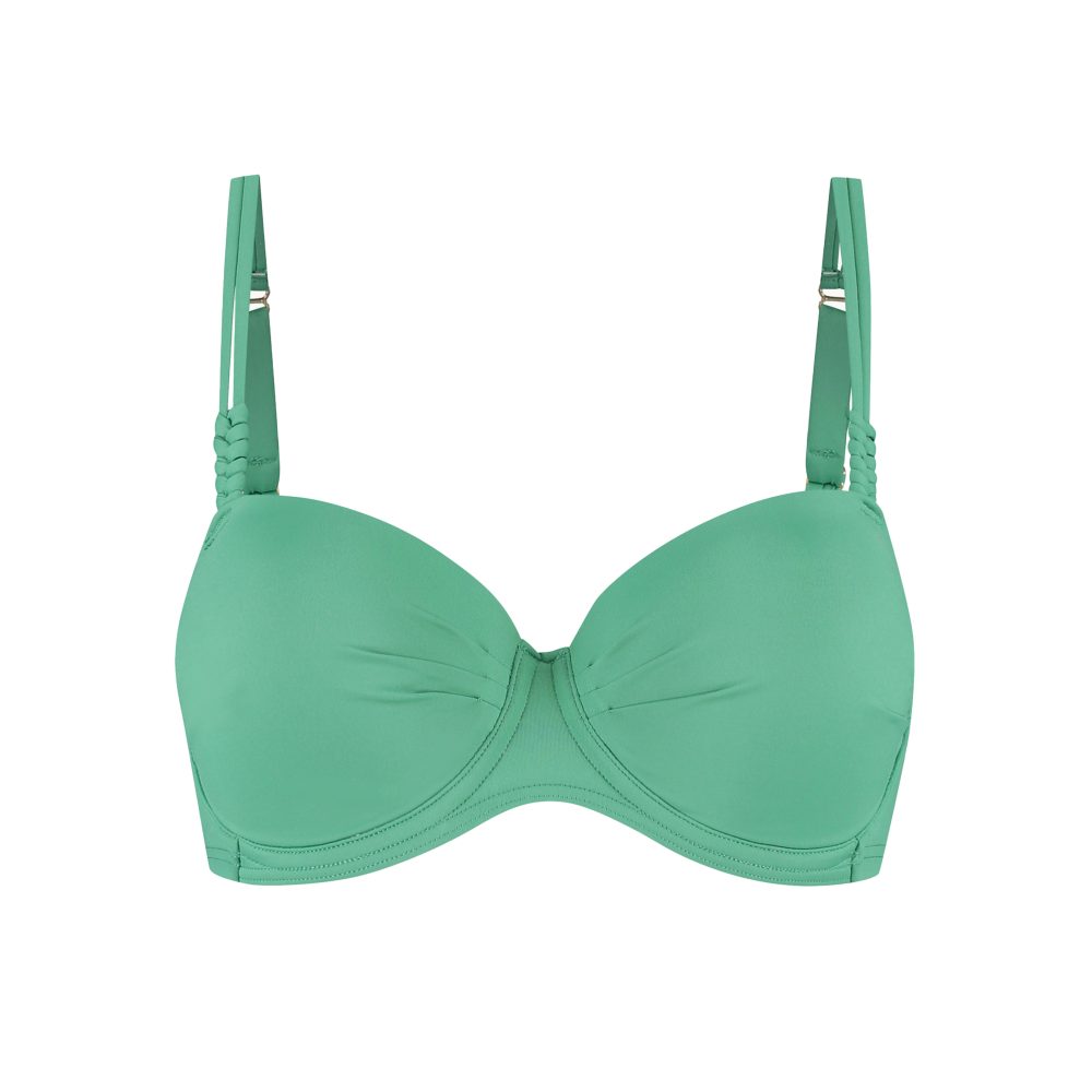 Green Oasis Bikini Top mit Bügel gefüttert in grün
