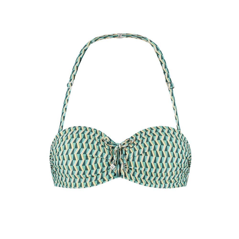 Groovy Graphic Bikini Top mit Bügel gefüttert in grün
