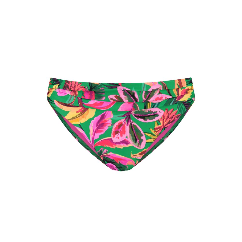 Floral Forest Bikini Regular Slip in grün