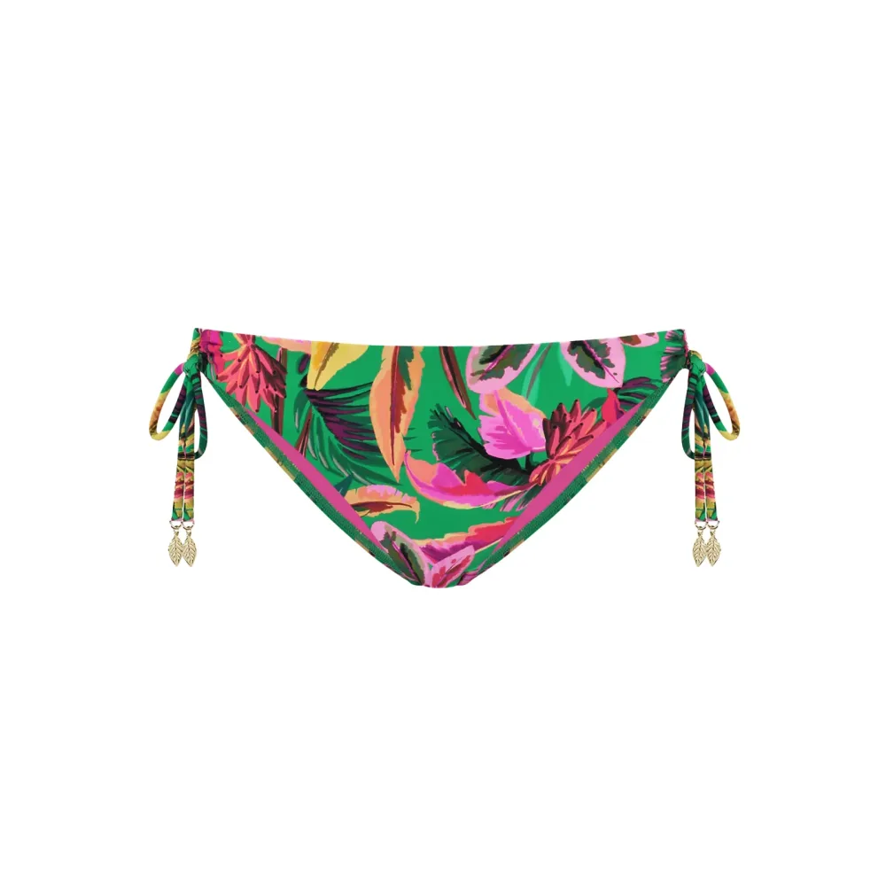 Floral Forest Bikini Regular Slip in grün