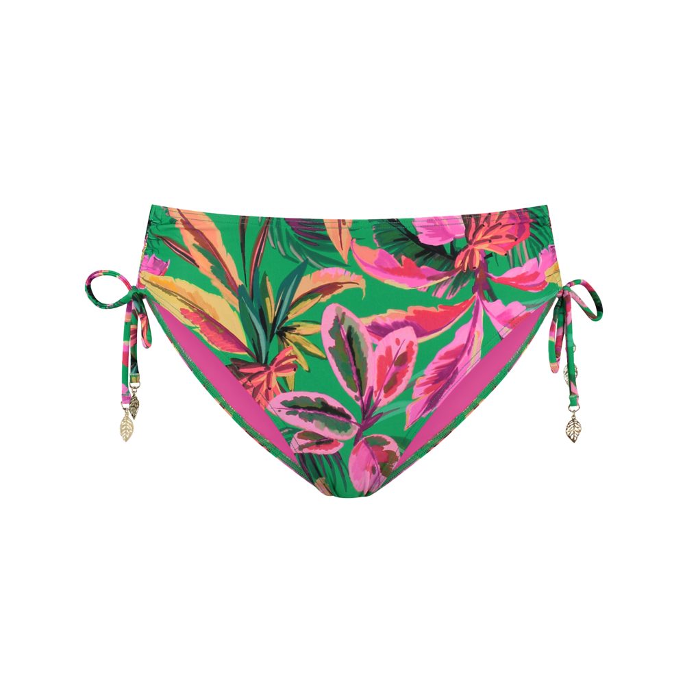 Floral Forest Bikini Panty Slip in grün