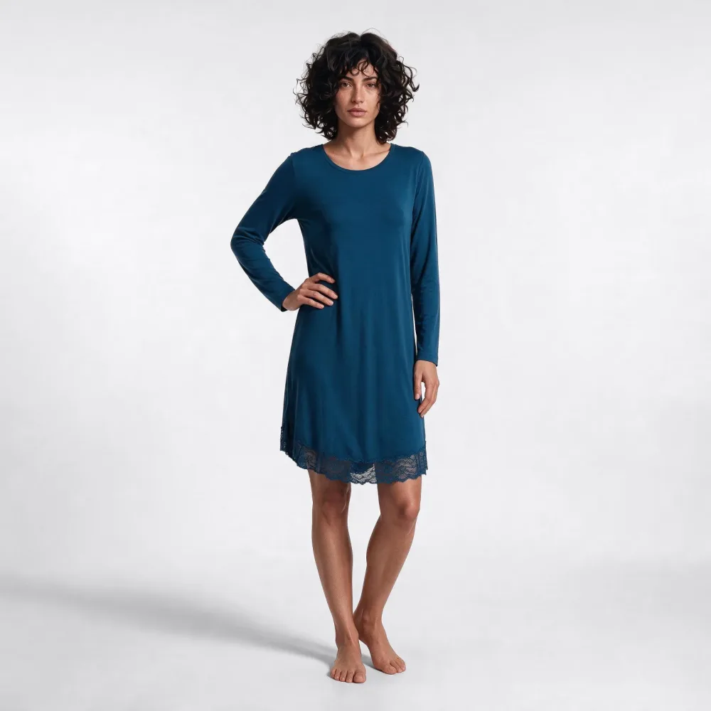 Dara Nachthemd kurz in blau