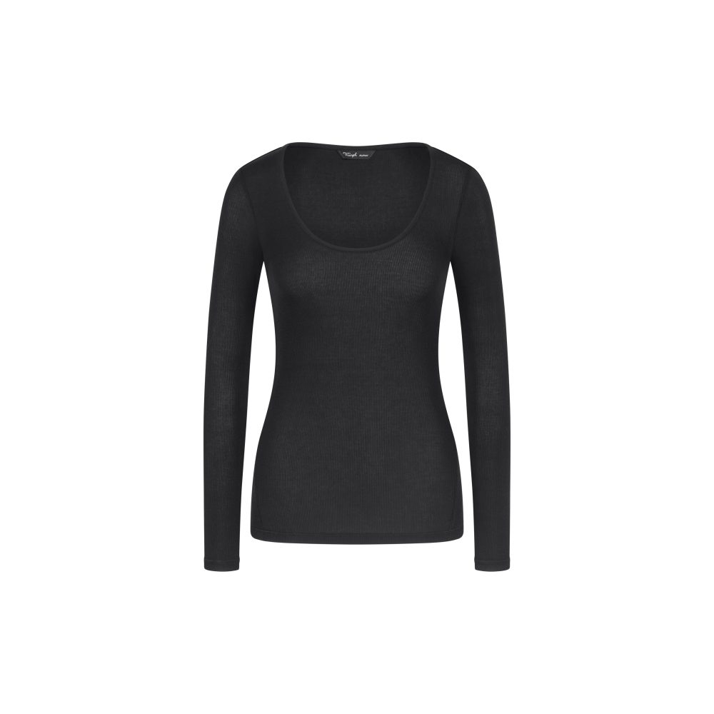 Beauty Layers Shirt Langarm in schwarz