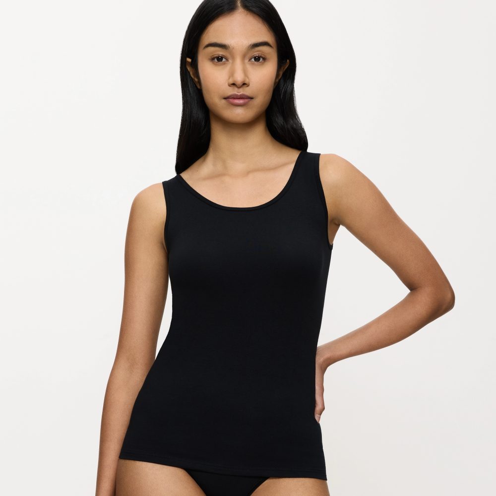 Sense of Cotton Tanktop in schwarz