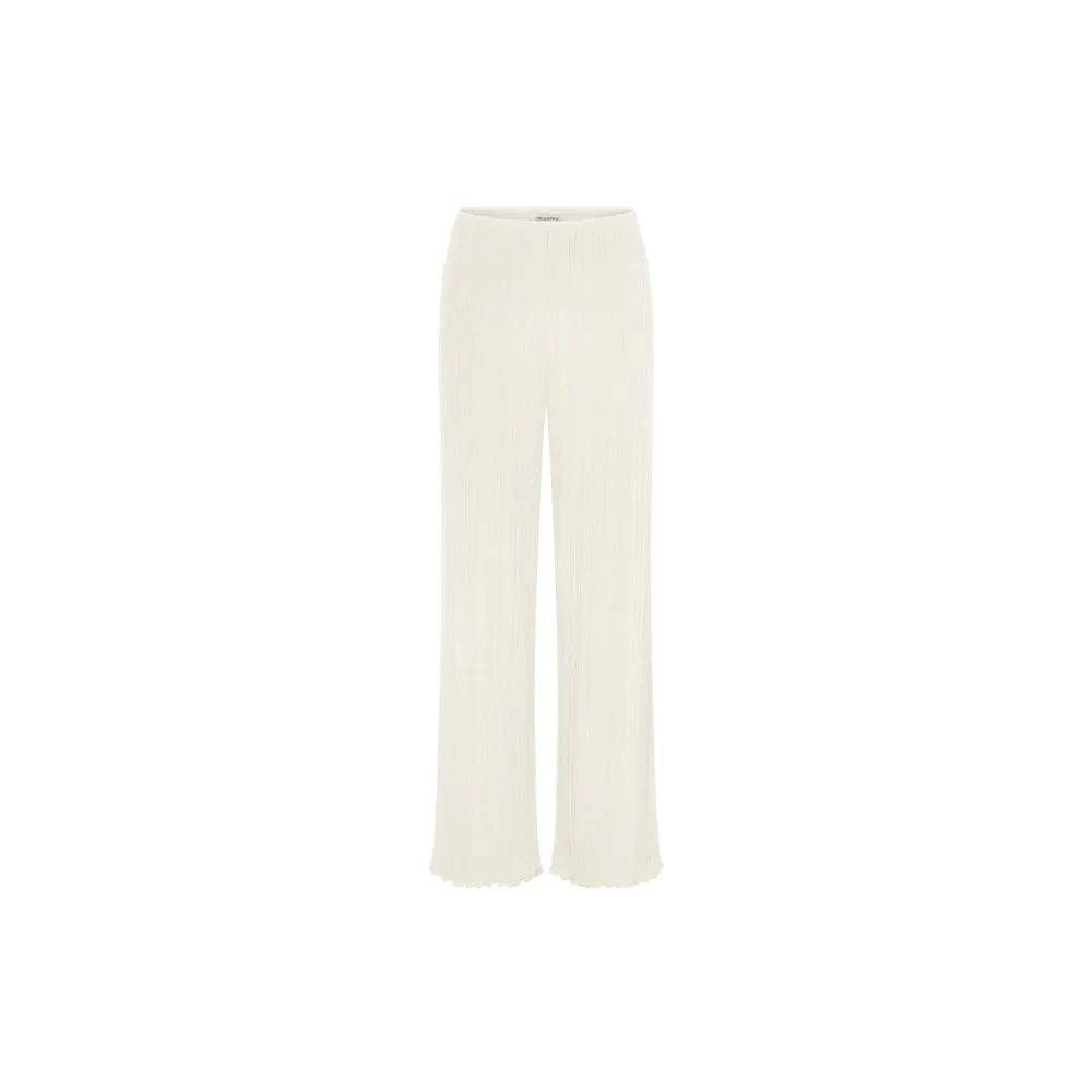 Versatile Rib Pyjama Unterteil in weiss