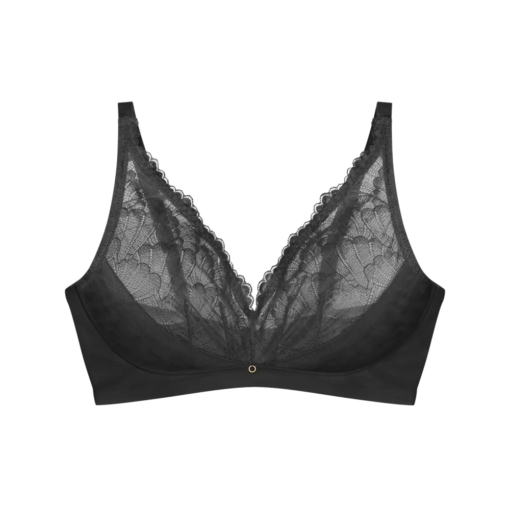 Love in Lace BH ohne Bügel, gefüttert in schwarz