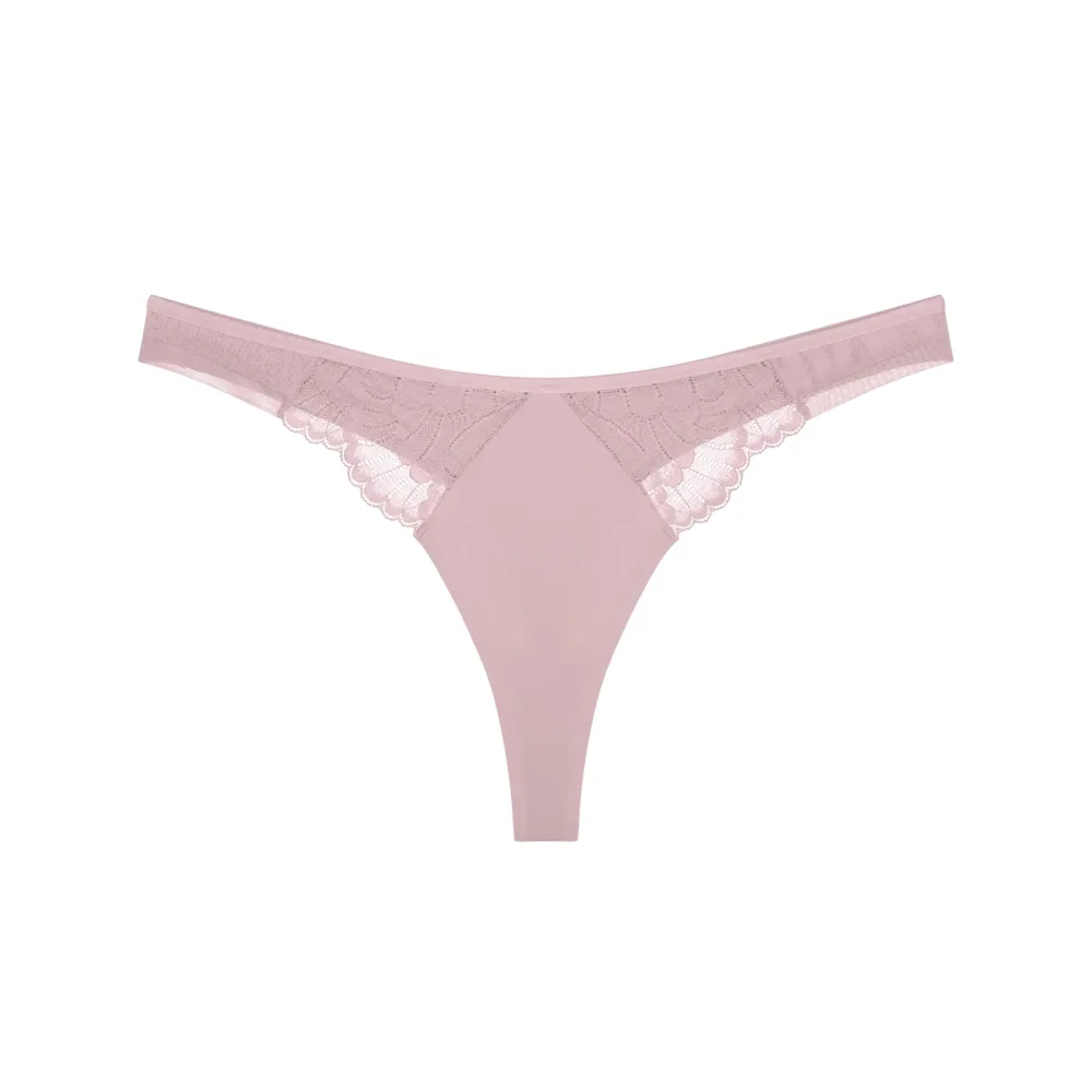 Love in Lace String in rosa
