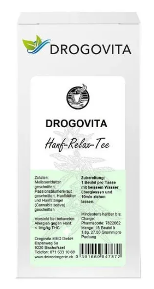 Drogovita Hanf-Relax Tee Beutel (15 Stk)