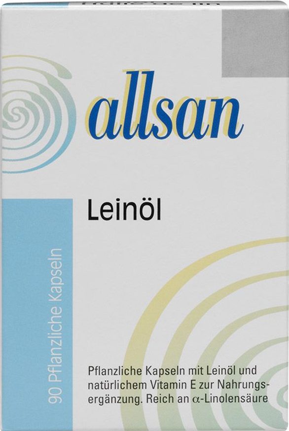 Allsan Leinöl pflanzliche Kapseln (90 Stk)