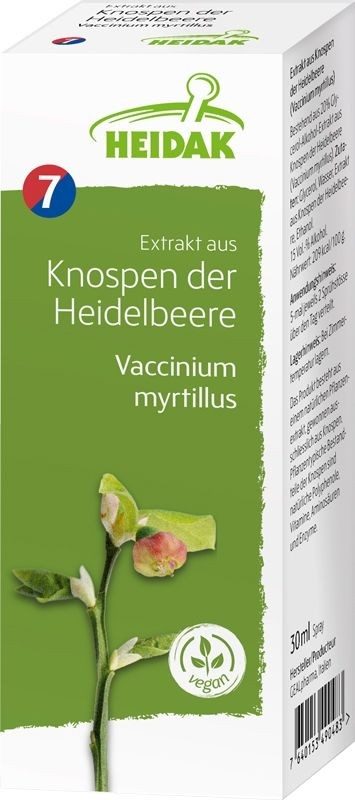 HEIDAK Knospe Heidelbeere Vaccinium myrtillus Glycerin Mazerat (30ml)