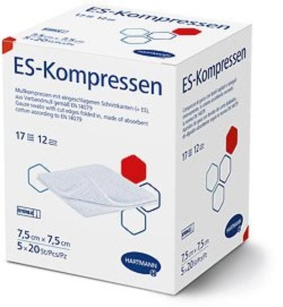 HARTMANN ES-Kompresse, T17, 7.5x7.5cm, 12f (100 Stk)