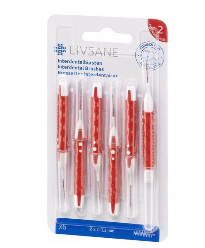 Livsane Interdentalbürsten konisch fein (6 Stk)