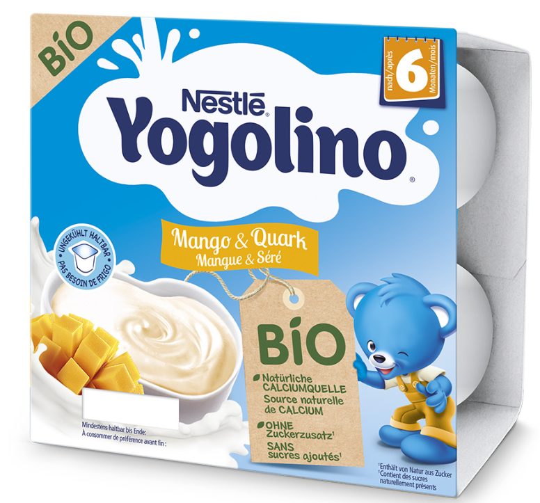 Nestle Yogolino Bio Mango & Quark, ab 6 Monaten (4x90g)