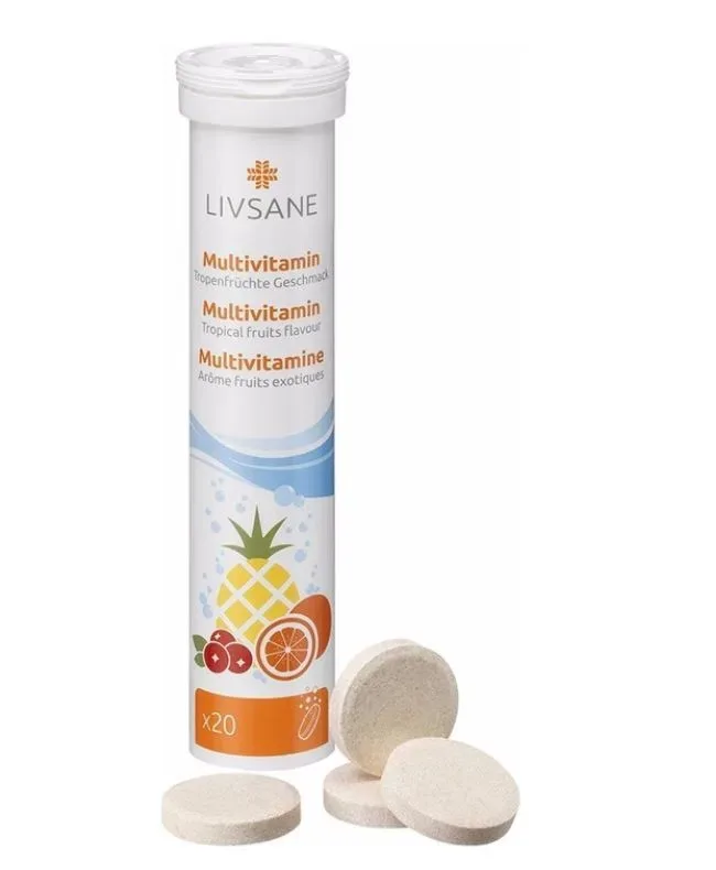 Livsane Multivitamin Brausetabletten, Tropenfrüchte (20 Stk)