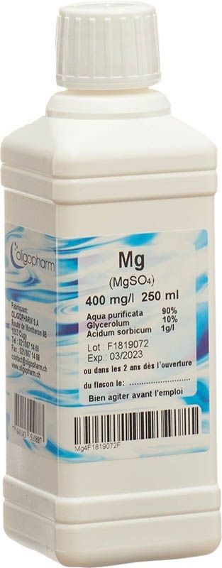 Oligopharm Magnesium Lösung 400 mg/l (250ml)