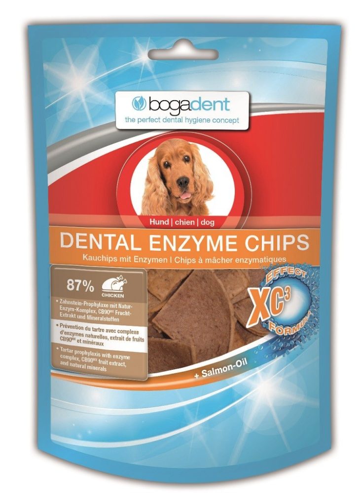 bogadent Dental Enzyme Chips Huhn für Hunde (40g)