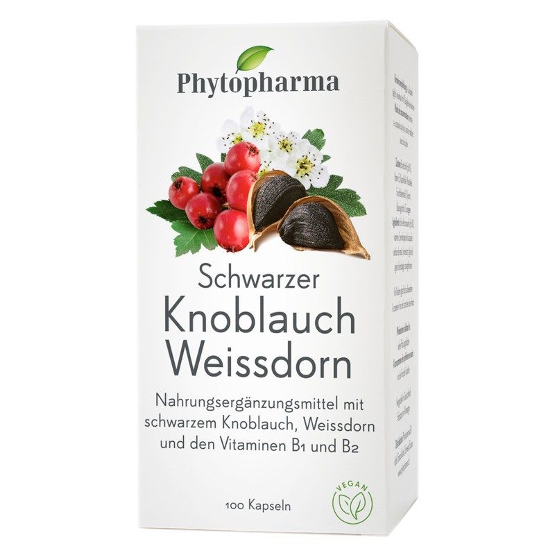 Phytopharma - Schwarzer Knoblauch Weissdorn Kapseln, 51 g