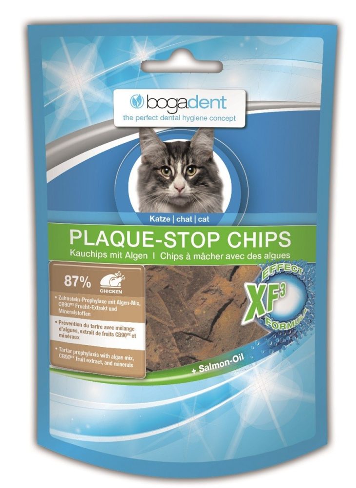 Bogadent Plaque-Stop Chips Katze 50g Huhn
