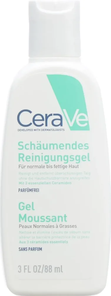 CeraVe - Schäumendes Reinigungsgel, Feuchtigkeitsspendendes Reinigungsgel, 88 ml