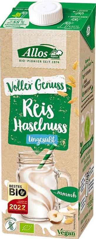 Allos Reis Haselnuss Drink (1L)