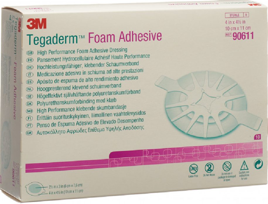 3M Tegaderm Foam HP Schaumkompresse 6x7.6cm adhesive (10 Stk)