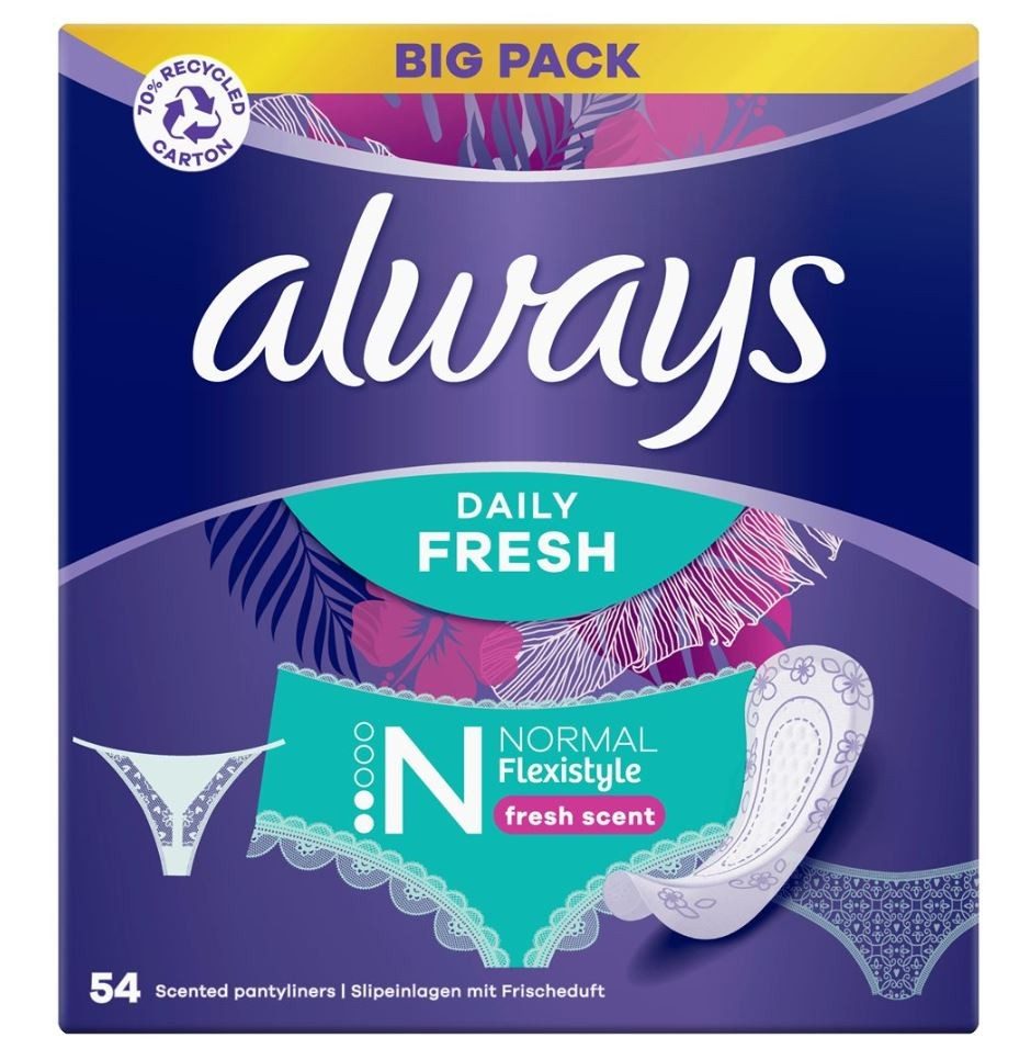 Always Slipeinlagen Flexi Normal Frisch Big Pack (54 Stk)