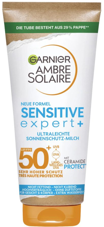 Garnier - Sensitive expert+ Sonnenschutz-Milch LSF 50+, As Sa Adult Lait  Ip50+, 175 ml