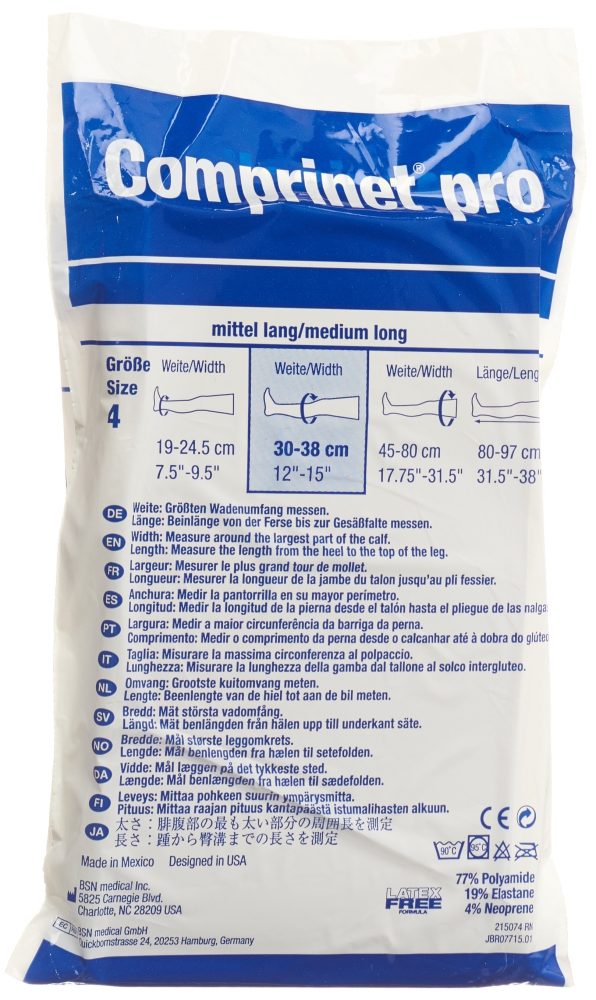 Comprinet pro Thromboseprophylaxe-Strumpf A-G Grösse 4 lang weiss (1 Paar)