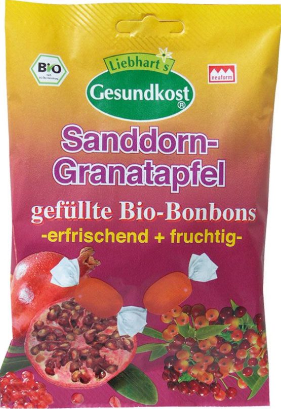 LIEBHART Bio Bonbons Sanddorn Granatapf 100 g