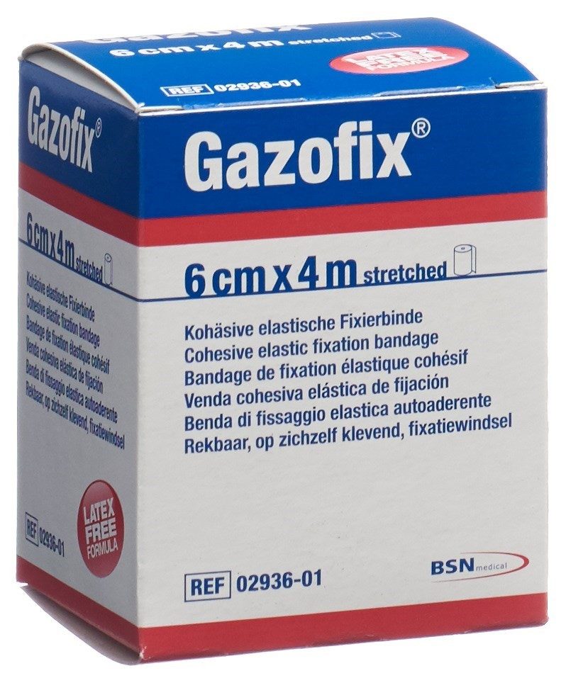 Gazofix kohäsive Fixierbinde 6cmx4m hautfarben latexfrei (1 Stück)