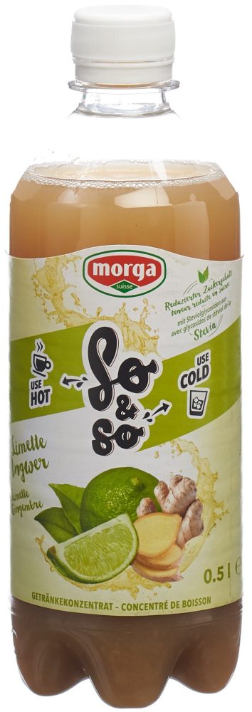 morga SO&SO Limette-Ingwer Konzentrat mit Stevia (50cl)