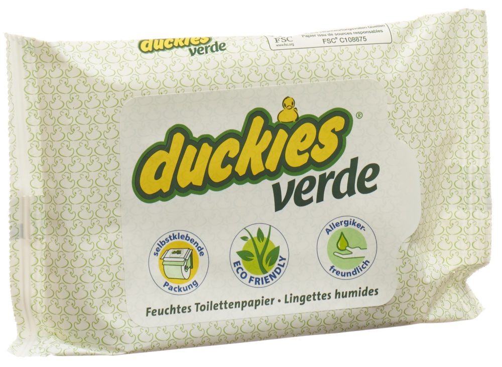Duckies Verde Feuchtes Toilettenpapier 30 Stk