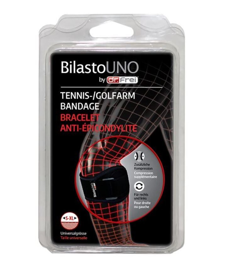 Bilasto Uno Tennis-Golfarm-Bandage S-XL mit Velcro (1 Stück)