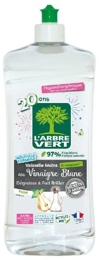 L'ARBRE VERT Geschirrspülmittel Essig Birne (750ml)