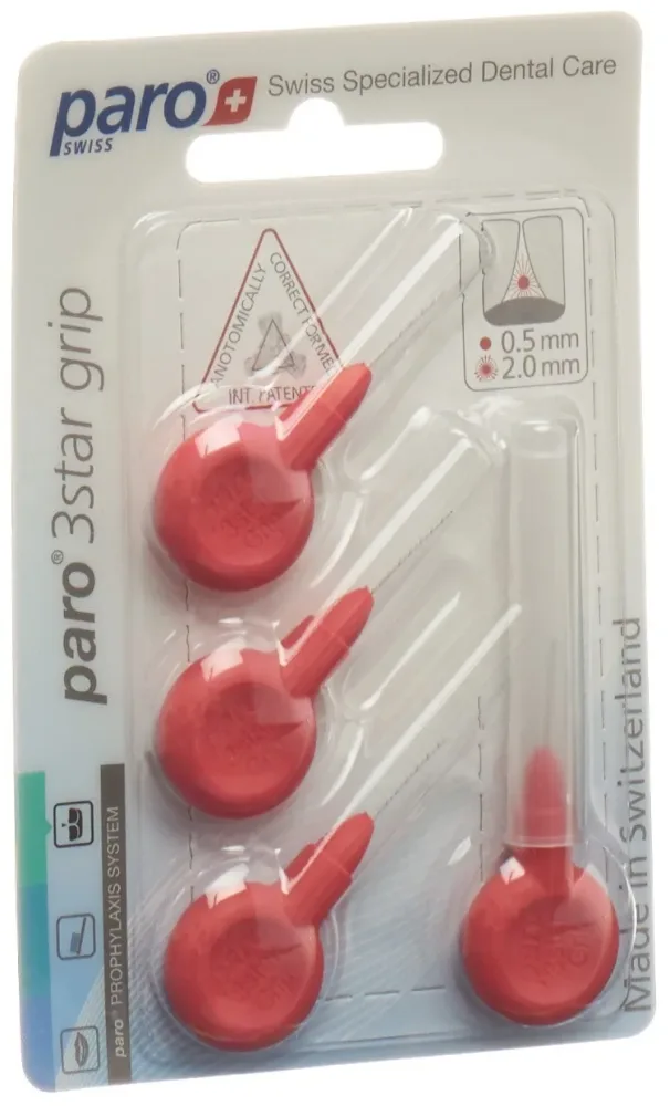 paro 3STAR-GRIP 2mm xxx-fein rot zylindrisch (4 Stk)