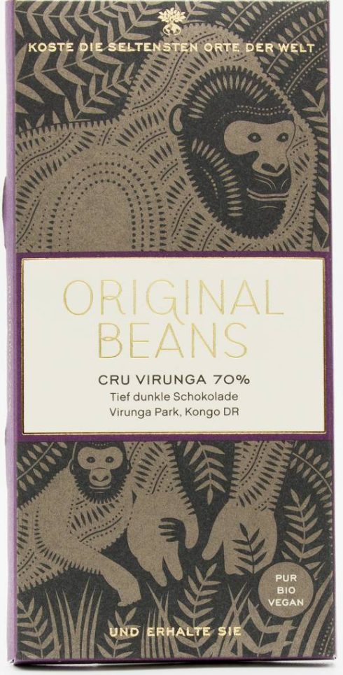 ORIGINAL BEANS Cru Virunga Schokolade dunkel Bio (70g)