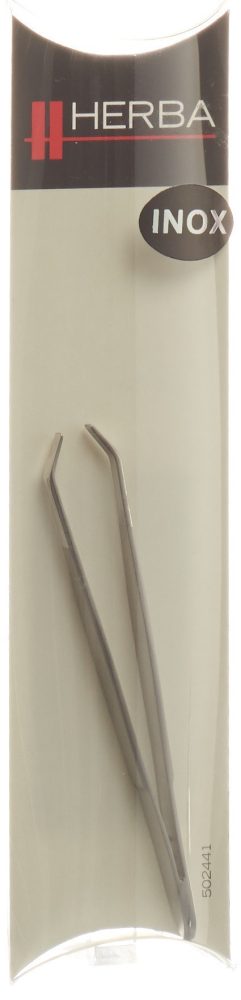 Herba.Pinzette gebogen, Inox