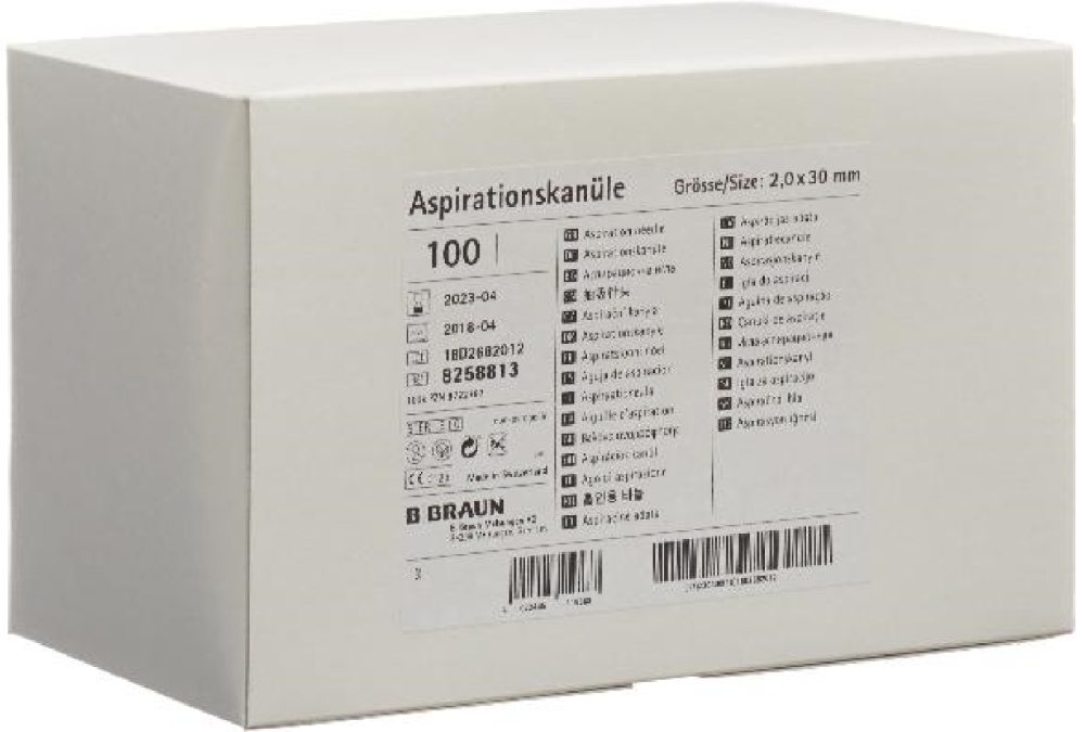 B. BRAUN Aspirationskanüle ohne Filter steril (100 Stk)