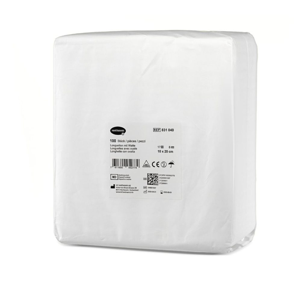 IVF Longuetten Watte T17, 10x20cm, 8-fach (100 Stk)