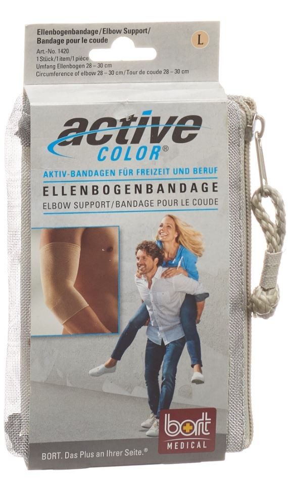 bort ActiveColor Ellenbogenbandage L +28cm hautfarbe (1 Stück)
