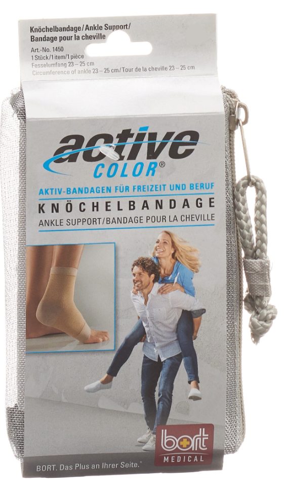 bort ActiveColor Knöchelbandage S -21cm hautfarbe (1 Stück)