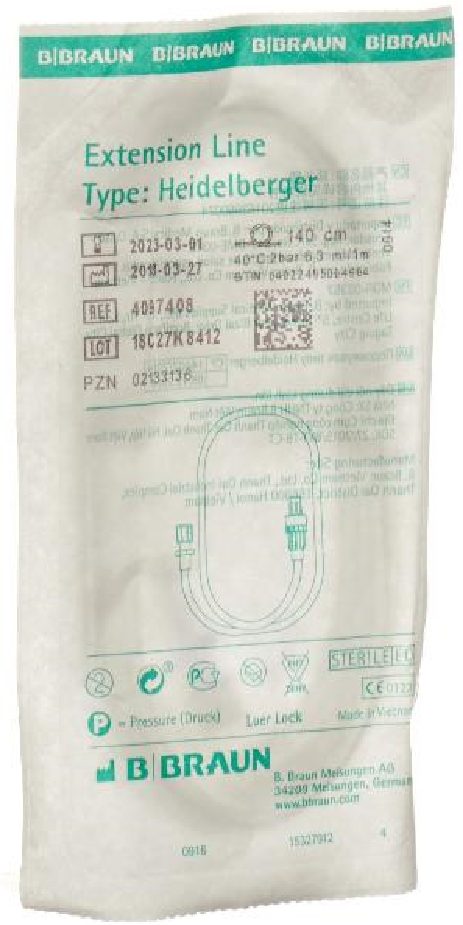B. BRAUN Extension Heidelberger, 140cm, Luer Lock (1 Stk)