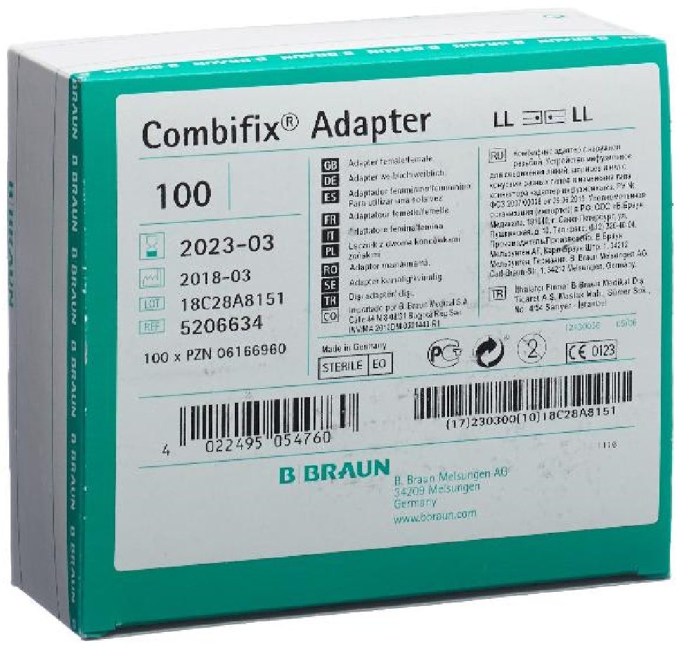 B. BRAUN Combifix Adapter Luer Lock weiblich/weiblich (100 Stk)