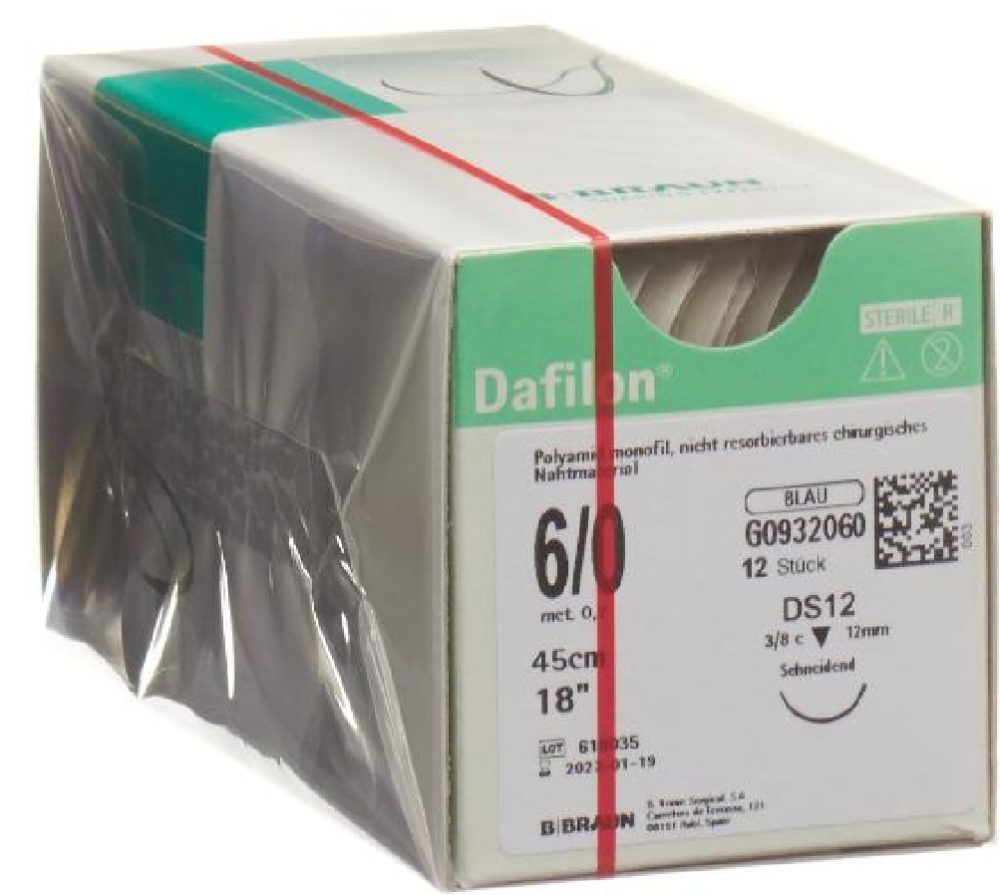 B. BRAUN DAFILON 45cm blau DS 12 6-0 (12 Stk)