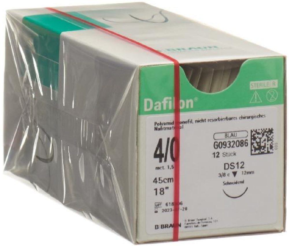 B. BRAUN DAFILON 45cm blau DS 24 4-0 (12 Stk)