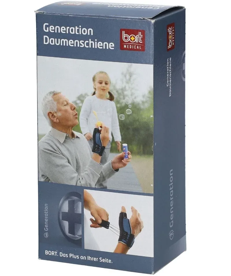 Bort Generation Daumenschiene, Grösse M, Handgelenk: 16-19cm, links, blau (1 Stk)