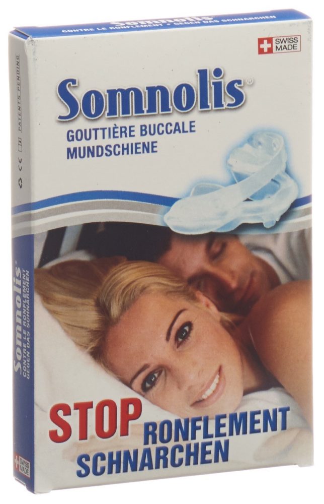 False - Somnolis Anti-Schnarch-Rutsche, One Size, Schwarz Bedruckt