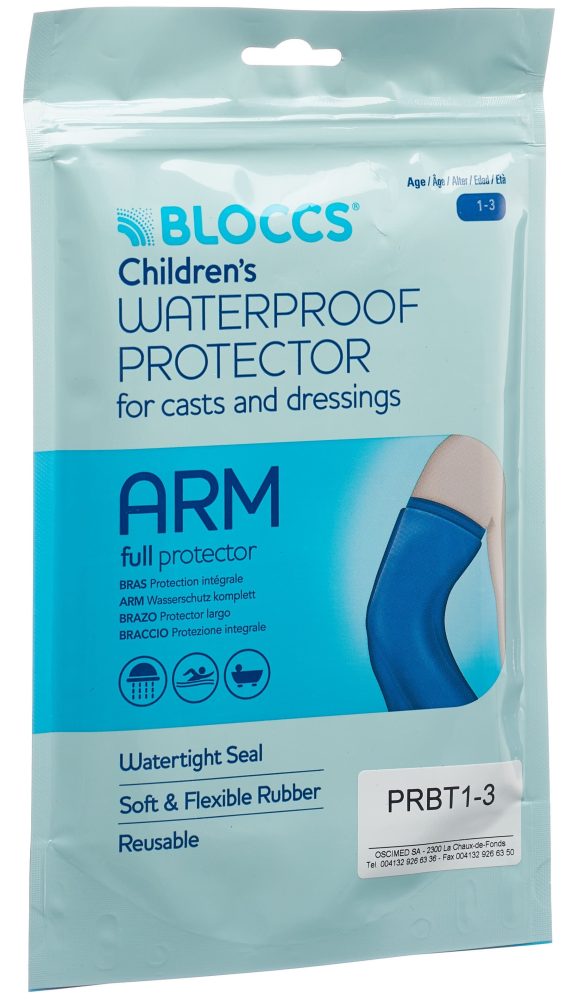 BLOCCS Bad Dusch Wasserschutz Arm 17-28/43cm Kind (1 Stk)