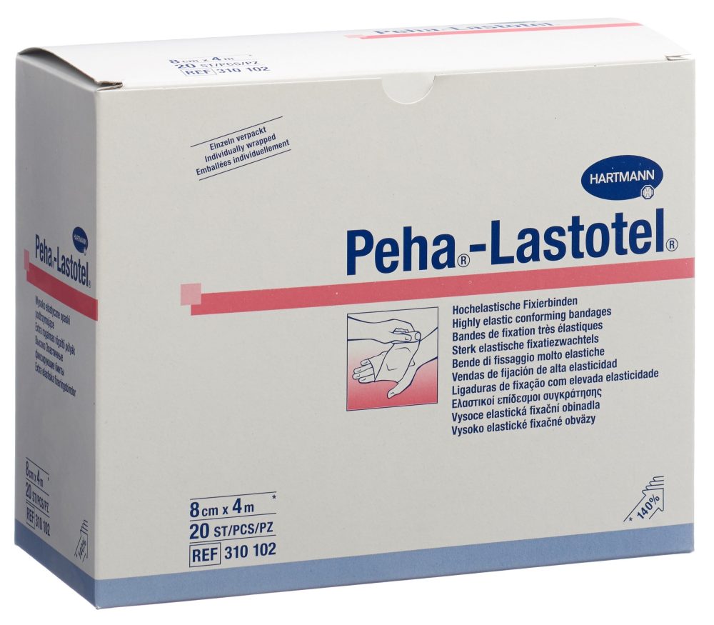 Peha-Lastotel Fixierbinden 8cmx4m (20 Stk)