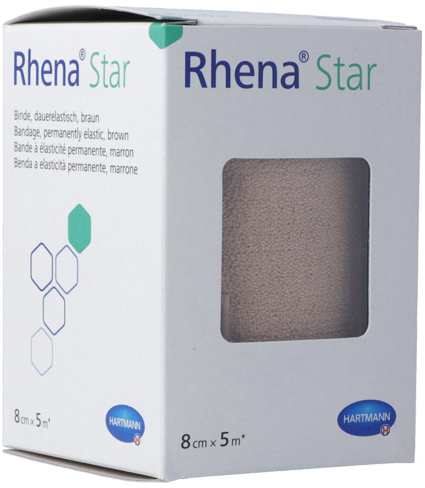 Rhena Star Elastische Binden, 8cmx5m, hautfarben (1 Stk)